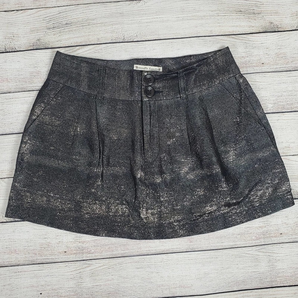 Nanette lepore metallic mini skirt
